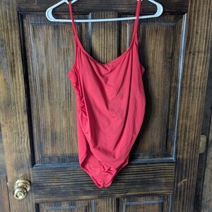 Andie Swim Red Maternity One Piece